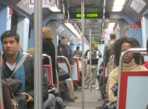 Subway train in Lisbon